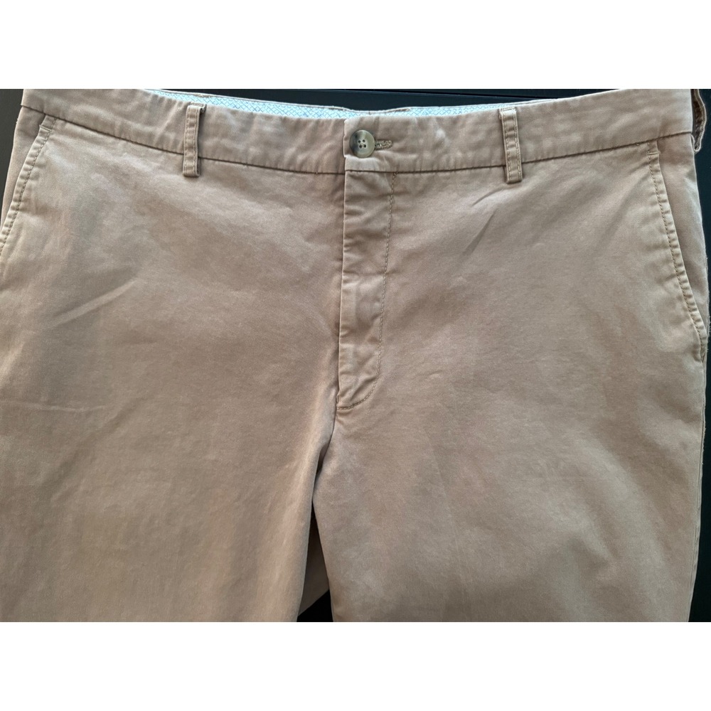 BALLIN Mens Khaki Chino Pants 40x29 Pima Cotton Comfort Fit Stretch Trousers